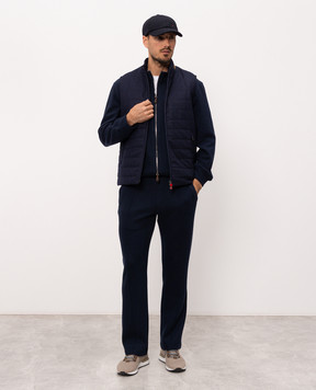Kiton Синій жилет з вовни UW2491V0452L