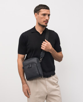 Gianni Chiarini Синя шкіряна сумка Florence з логотипом BSUB18269GRNCRV