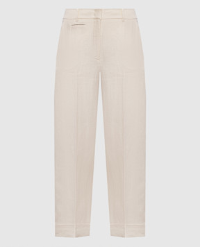 Peserico Штани кольору айворі з льону P0413502606