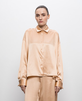 Ermanno Scervino Бежева блуза із шовку D482K772NXE