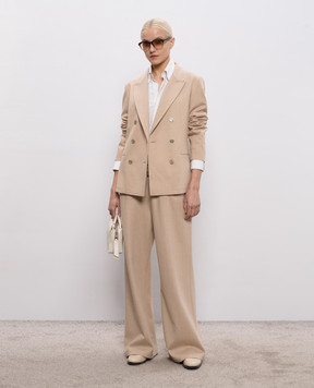 MooRER Бежевий двобортний жакет ALERIAPAR