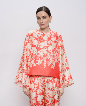 Agnona Блуза із шовку в квітковий принт TT1101YS4064