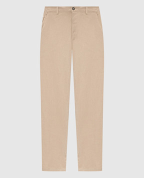 Trussardi Бежевые брюки из льна P719M000113NMP313T38