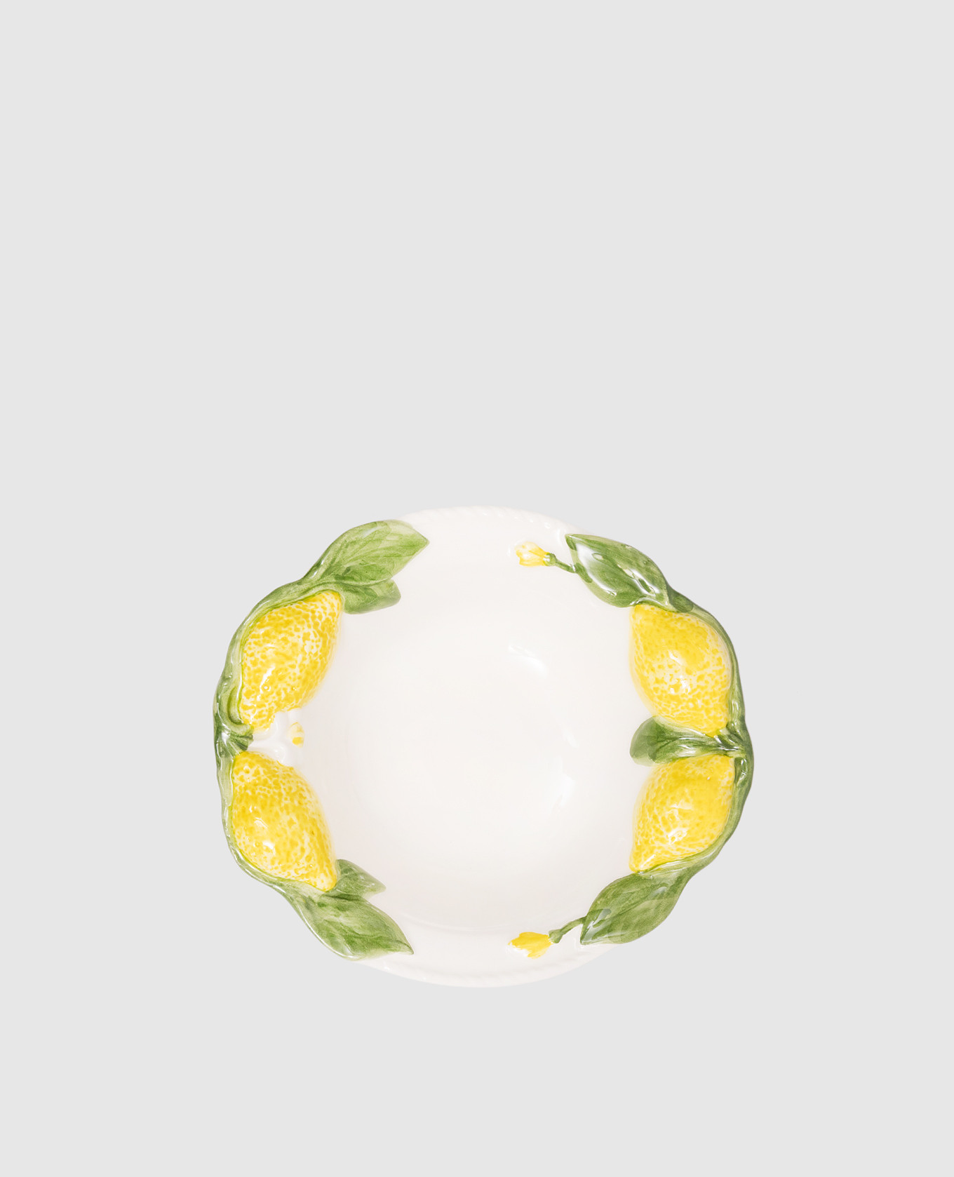 

Белая керамическая глубокая тарелка Lemons, Белый, Посуда