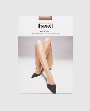 Wolford Коричневые колготки NUDE 8 DEN 10272