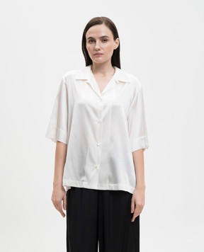 Solotre Біла блуза із шовку M1AB0093