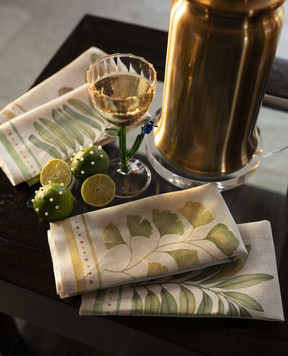 TESSITURA TOSCANA TELERIE Набор серых сервировочных салфеток TAMARINDO из льна NT250130080037