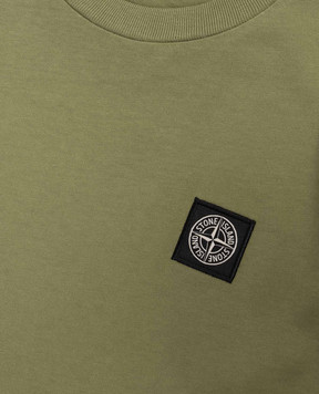 Stone Island Детская футболка хаки с нашивкой логотипа L1S162100002S00471012
