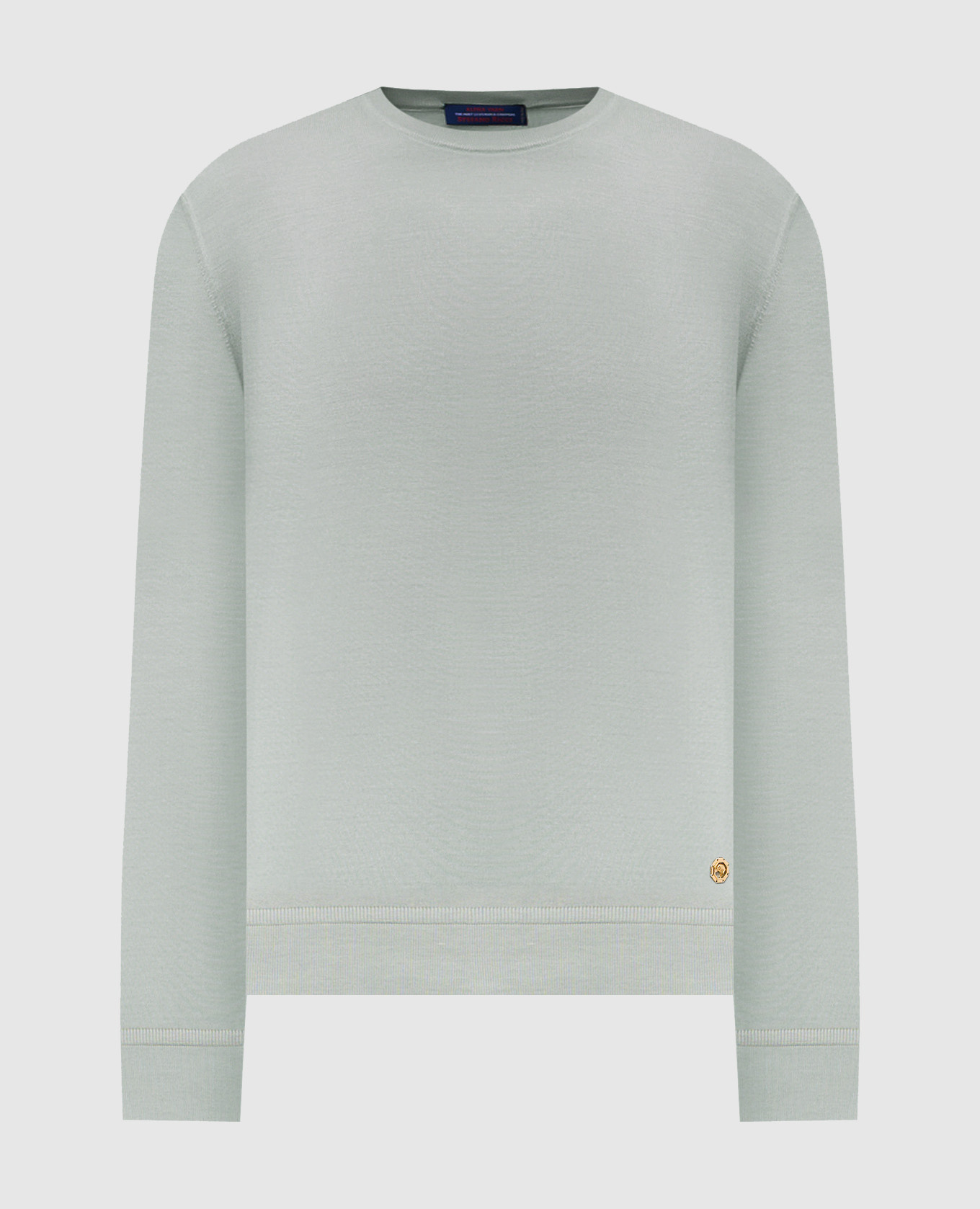 

Зеленый джемпер из шелка с эмблемой, Джемпера