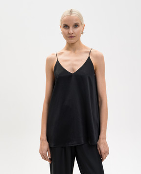 LISA YANG Чорний топ із шовку 2026301