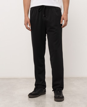 Maison Margiela MM6 Чорні джогери з вишивкою логотипа SH0KA0076M20217