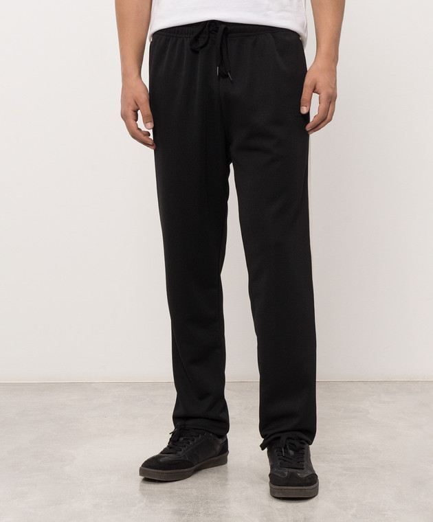 Maison Margiela MM6 Черные джоггеры с вышивкой логотипа SH0KA0076M20217 изображение 2
