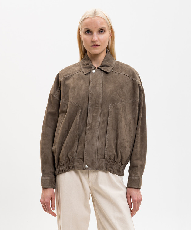 ARMA Замшева коричнева куртка Frederica 005L26102402 зображення 3