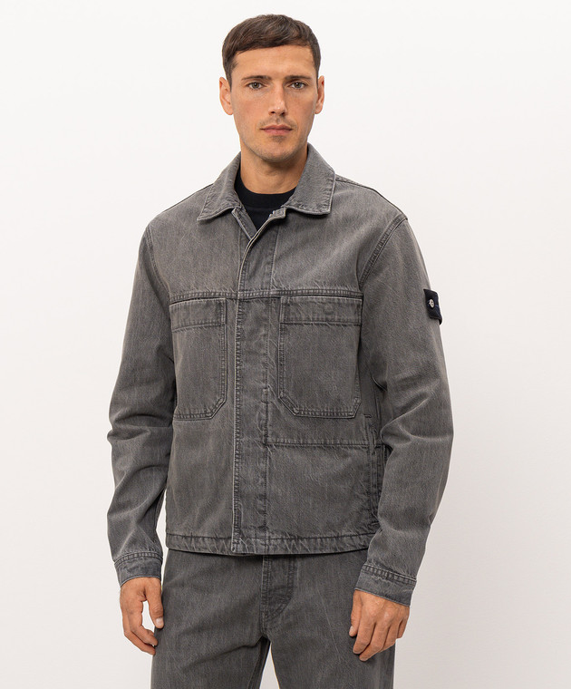 Stone Island Сіра джинсова куртка L2S144100006S0J35 зображення 3