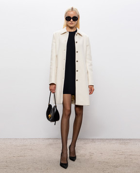 Versace Пальто цвета айвори с шерстью 10268901A12326