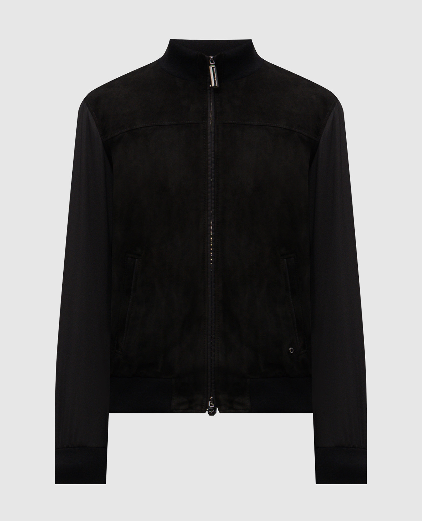 Черная комбинированная куртка