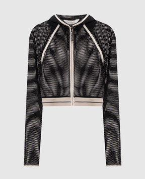Palm Angels Черная спортивная куртка из сетки PWAD07ES26FAB001