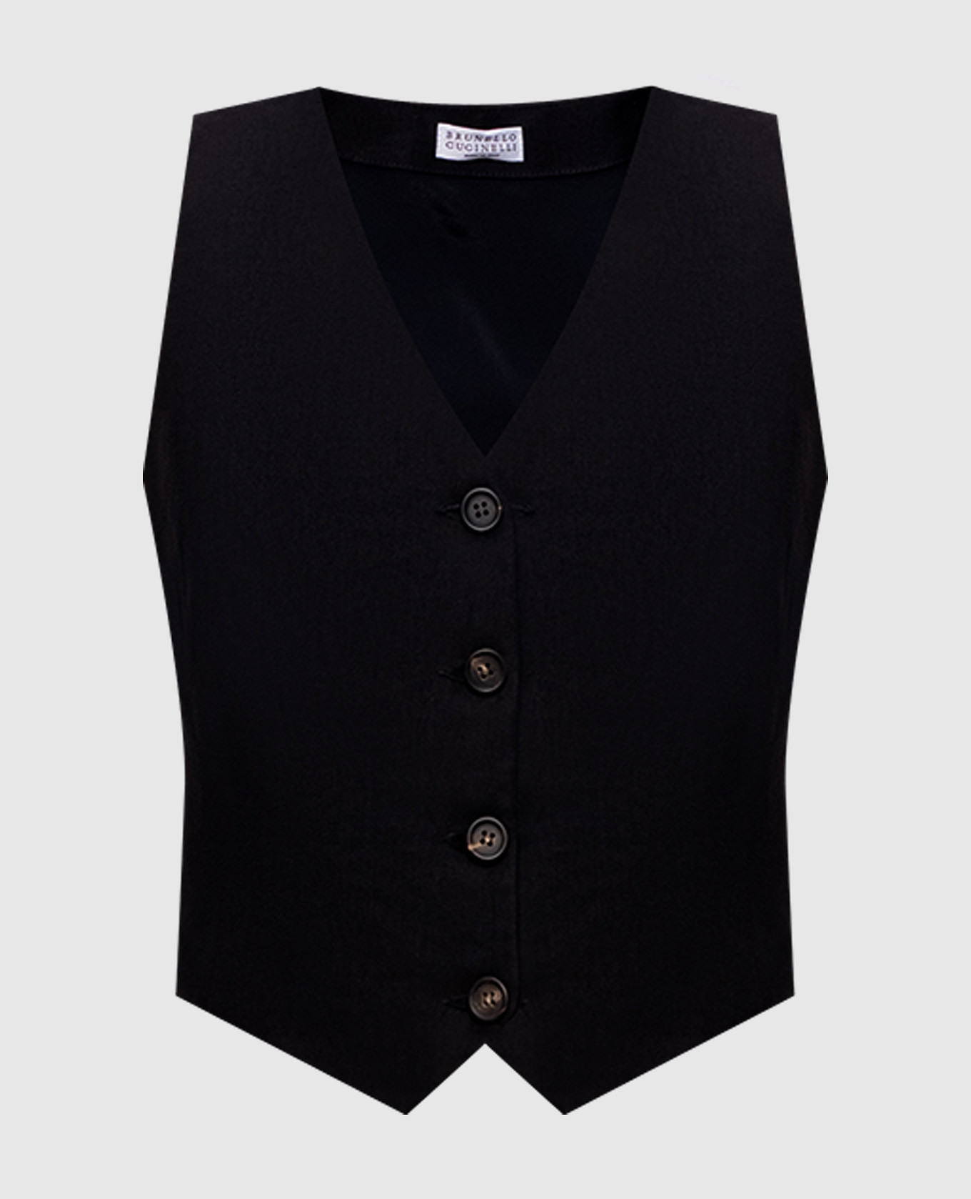 Черный жилет с льном