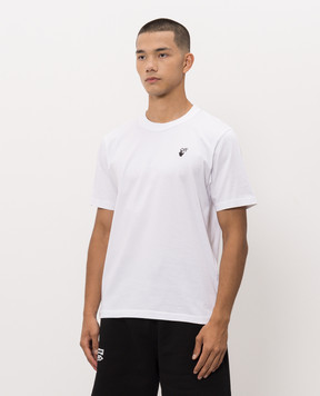 Off-White Біла футболка з вишивкою логотипа Off 44MAA16MF26J006