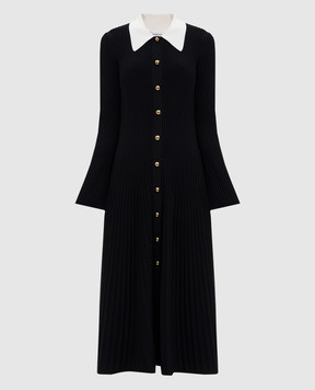 Simkhai Черное платье миди Philippa 6251574K