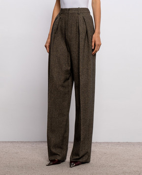 Saint Laurent Брюки с шерстью в узор A00463Y3L22