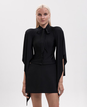 Vetements Чорна блуза з акцентними плечима WH27BL134B