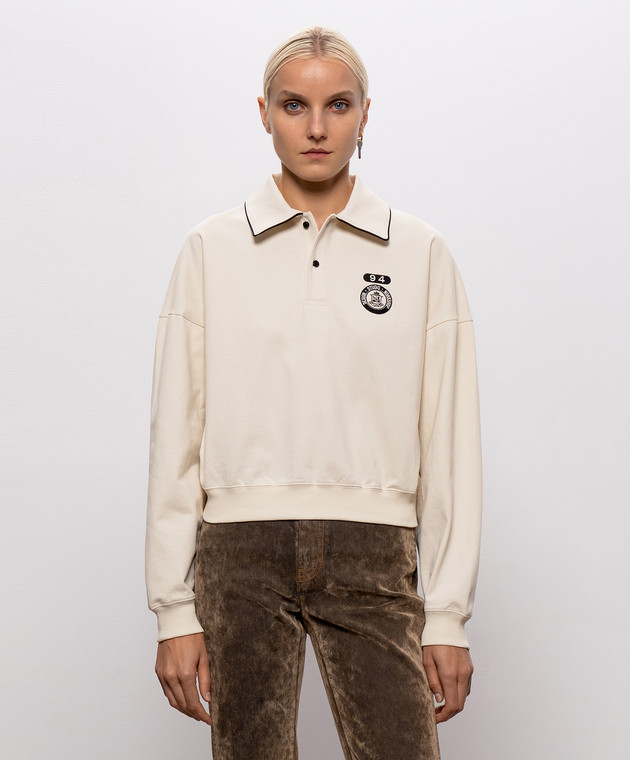 AMIRI Бежевый свитшот-поло AW426JR019 изображение 3