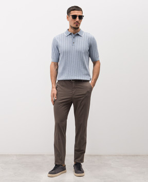 Peserico Блакитне поло в рубчик R59490F189173R