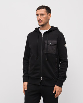 Moncler Черная спортивная куртка с логотипом K20918G0007289A8F