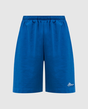 Vetements Синие шорты с принтом Alaska ME76SS257A