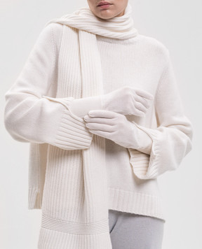 Allude Рукавички кольору айворі з кашеміру 26592000