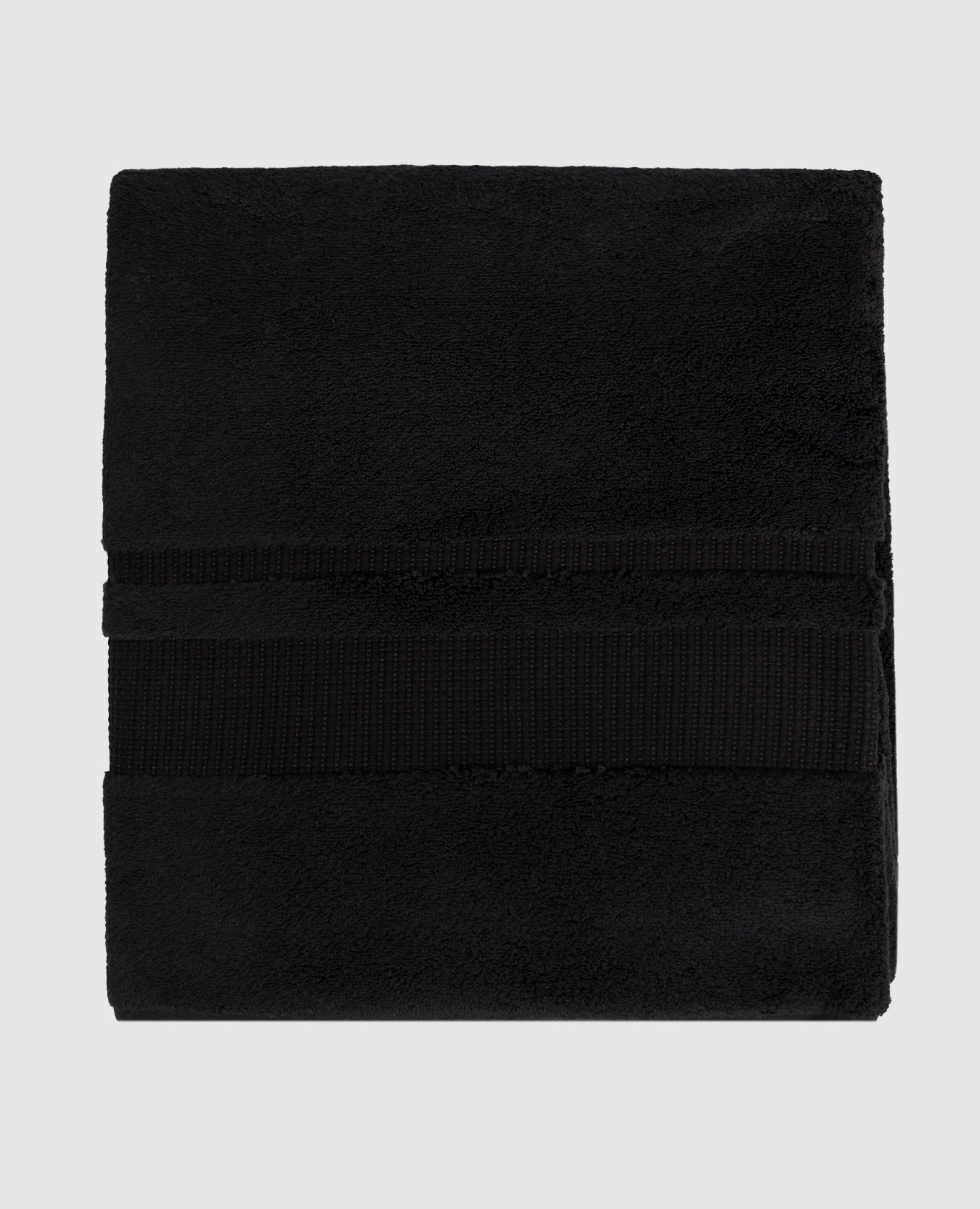 Черное махровое полотенце для тела PERA