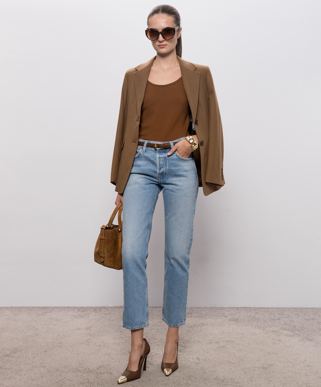Max Mara Коричневий топ SALVO з вовною MXMSALVO зображення 2