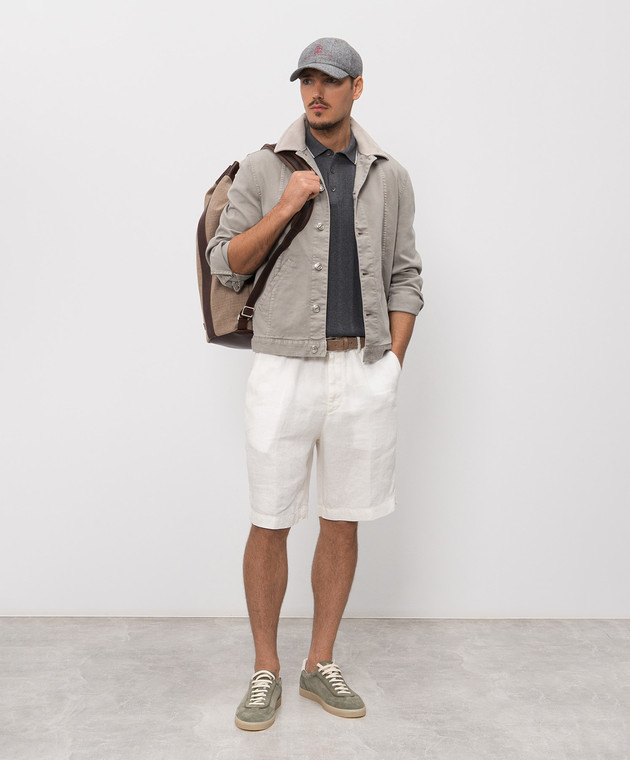 Brunello Cucinelli Сіре поло з смужками M29204205P зображення 2