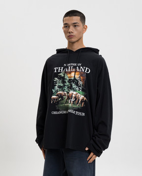 Vetements Черные худи Northern Thailand ME76HD240B