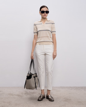 Peserico Білі штани з патчем M04716J001953