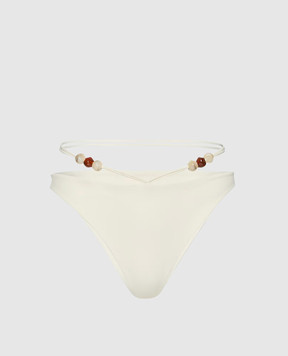 Magda Butrym Білі трусики від купальника з намистинами SWIMBOTTOM02618426