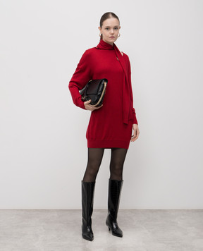 Twinset Красное платье с шерстью с логотипом 252AT3100