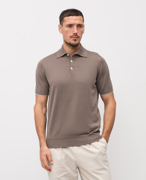 Brunello Cucinelli Коричневе поло M29800125