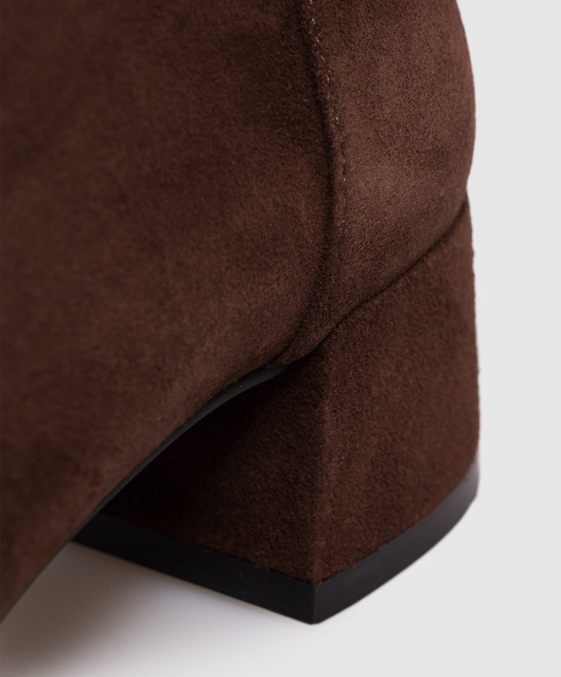 Stuart Weitzman Коричневые замшевые ботильоны Maeve SM436 изображение 5