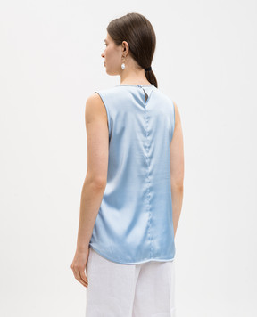 Peserico Блакитний топ із шовку A08893D02372