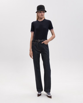 Thom Browne Синяя футболка из шерсти FJS232AJ0301