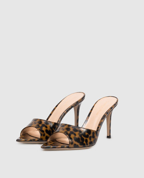 Gianvito Rossi Шкіряні мюлі в анімалістичний принт G1513085RIC