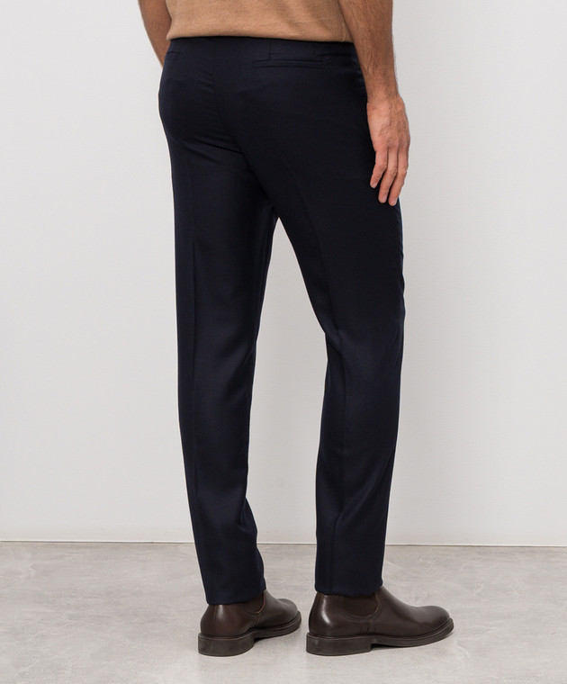 Enrico Mandelli Сині штани з кашеміру GYM02B5607 зображення 4