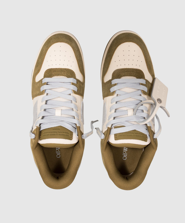 Off-White Кожаные кроссовки Out Of Office с тиснением логотипа OF05730310 изображение 4