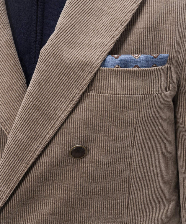 Brunello Cucinelli Двухсторонний платок-паше из шелка в принт MI8950091 изображение 2