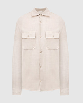 Marco Pescarolo Бежевая рубашка из шерсти NEXT5318