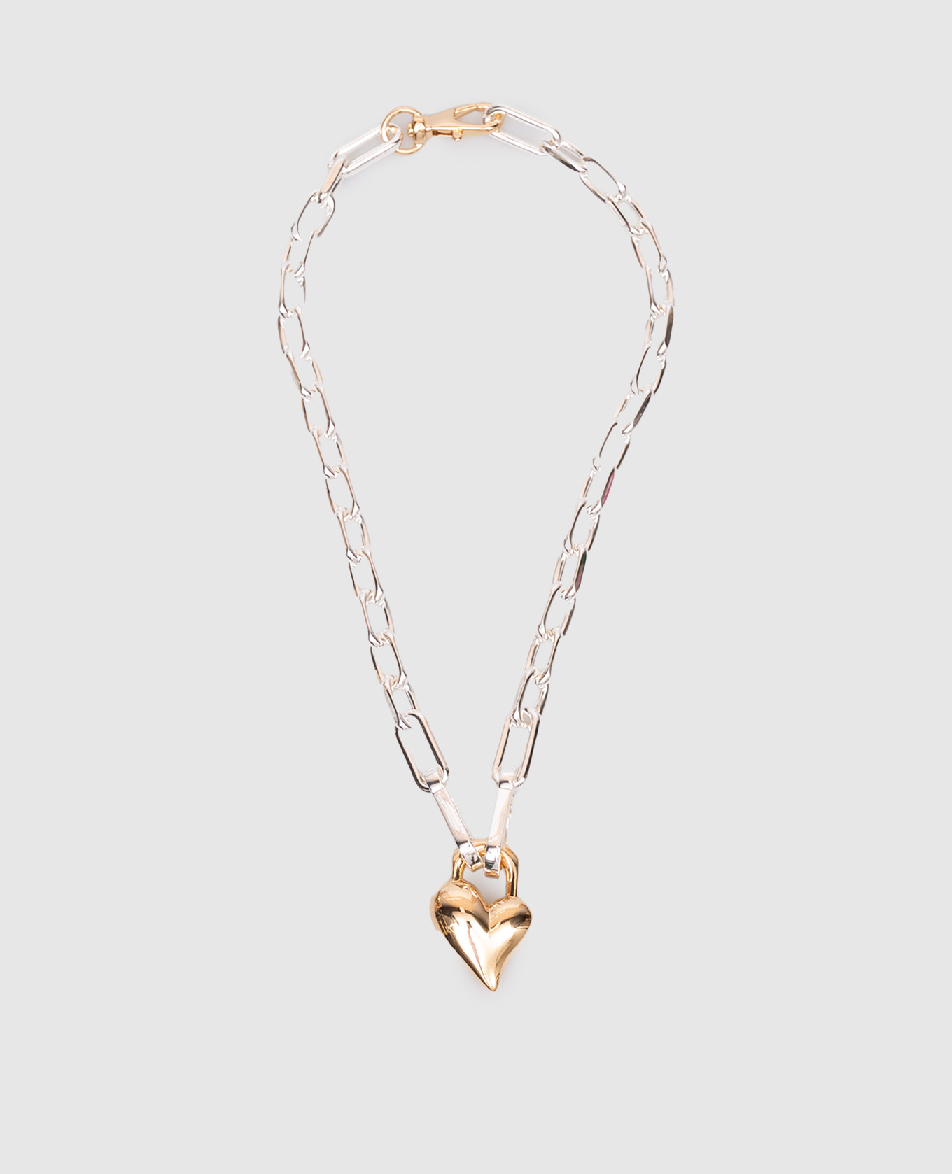 

Серебряная цепь с подвеской Heart, Серебристый, Ожерелья