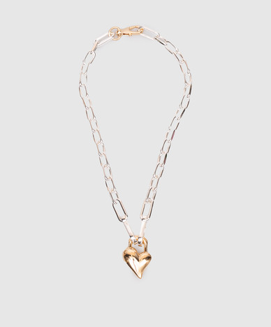 Серебряная цепь с подвеской Heart