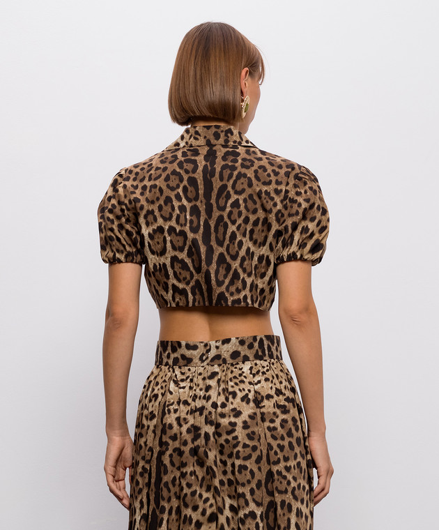Dolce&Gabbana Топ в леопардовый принт F5T66THS5E3 изображение 4